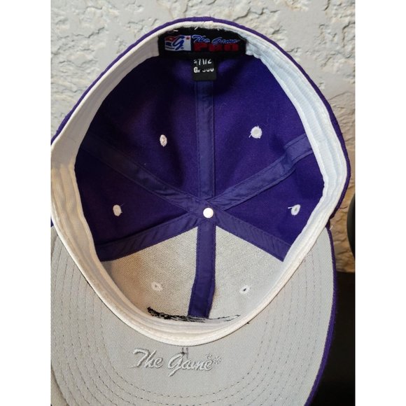 NORTHWESTERN WILDCATS BLOCKHEAD ADULT FITTED 7 1/2 PURPLE STYLE GP300 GAME PRO - Picture 3 of 4